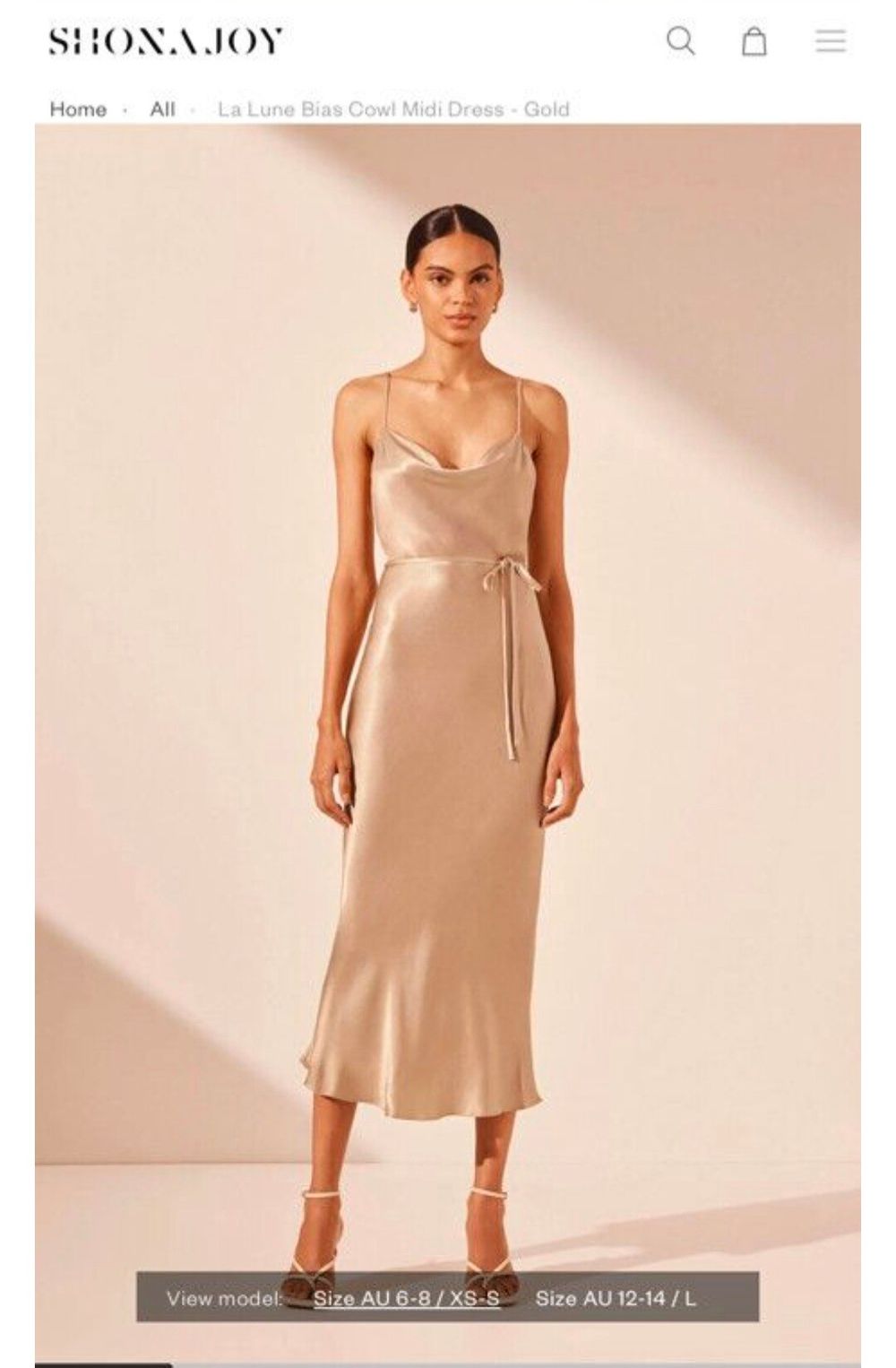 Shona Joy - Shona Joy La Lune Dress in Desert Rose on Designer Wardrobe