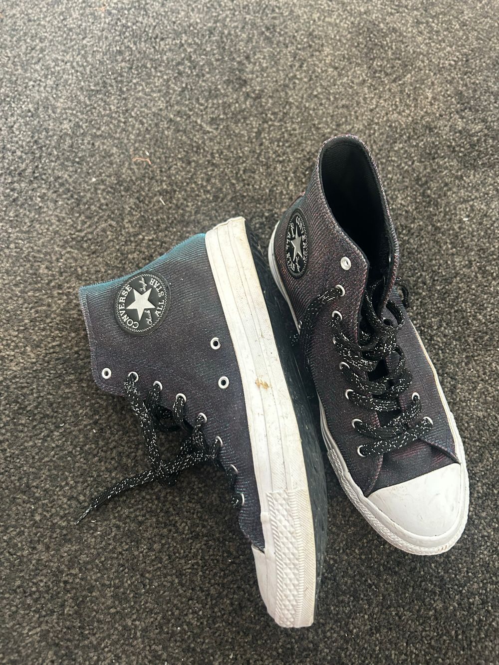 Converse high tops glittery