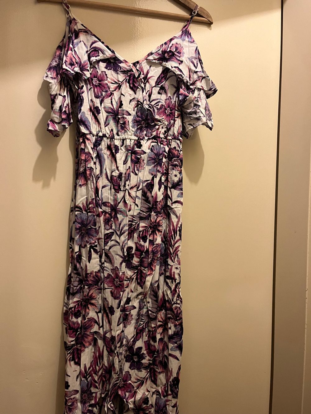 Floral off shoulder  long maxi  loose dress