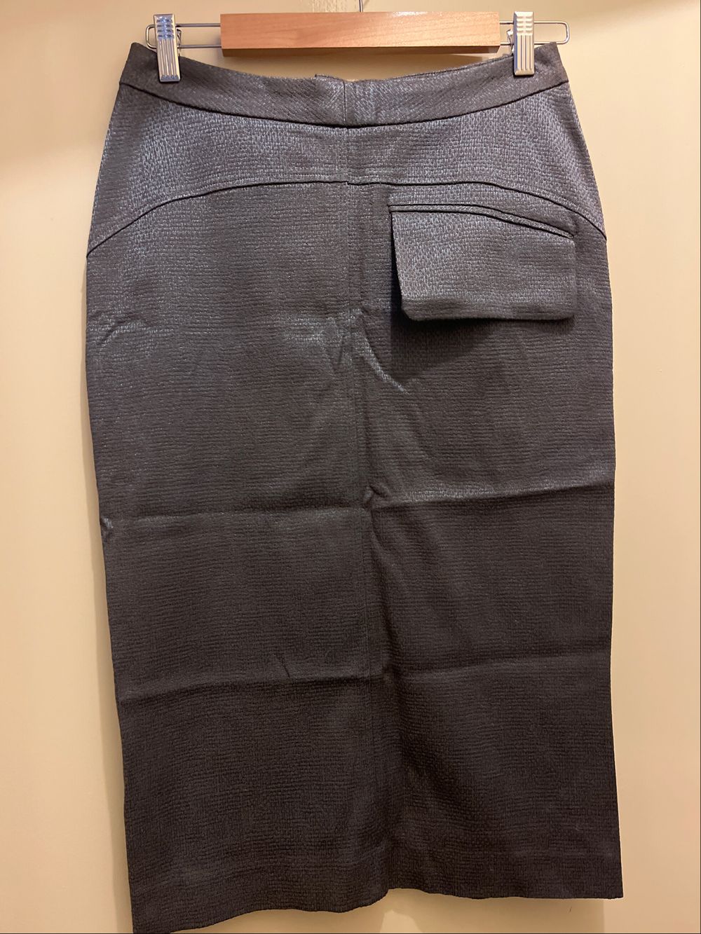 Bruuns & Bazaar Grey Silver Metallic Sheen Skirt