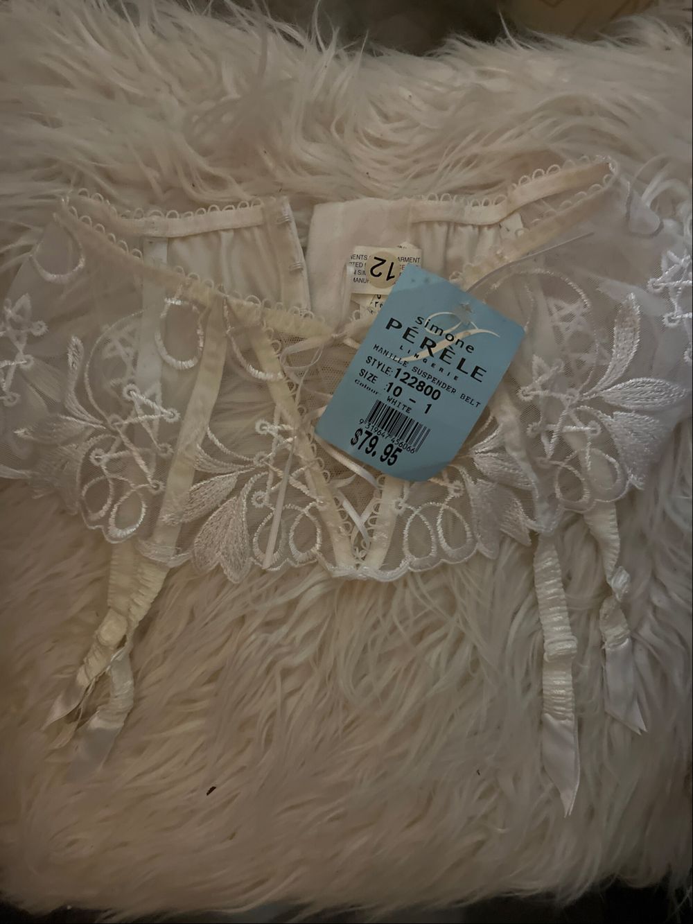 Simone Perele White Mantilla Suspender Belt