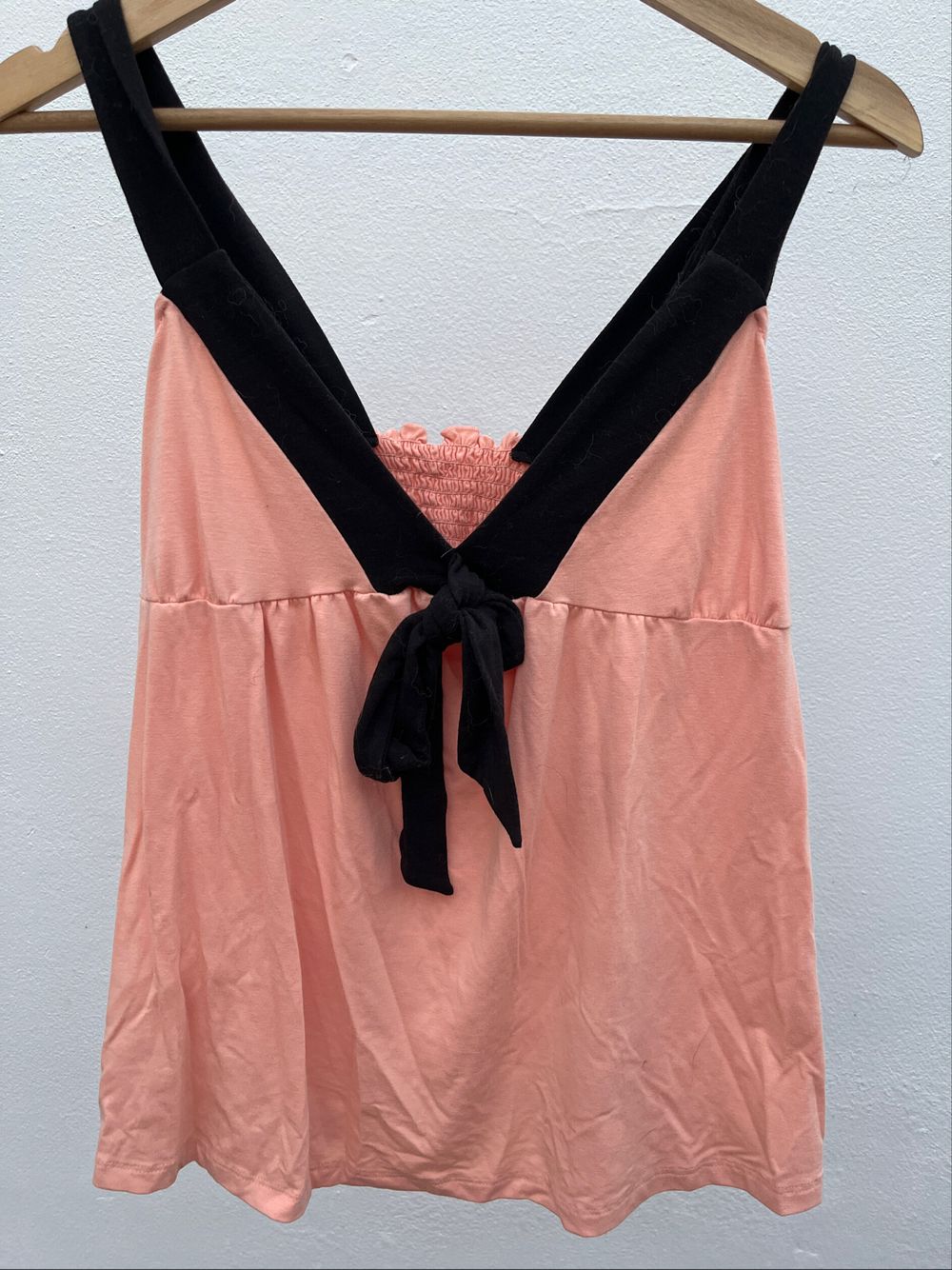 Leona Edmiston Orange & Black Bow Tie Top