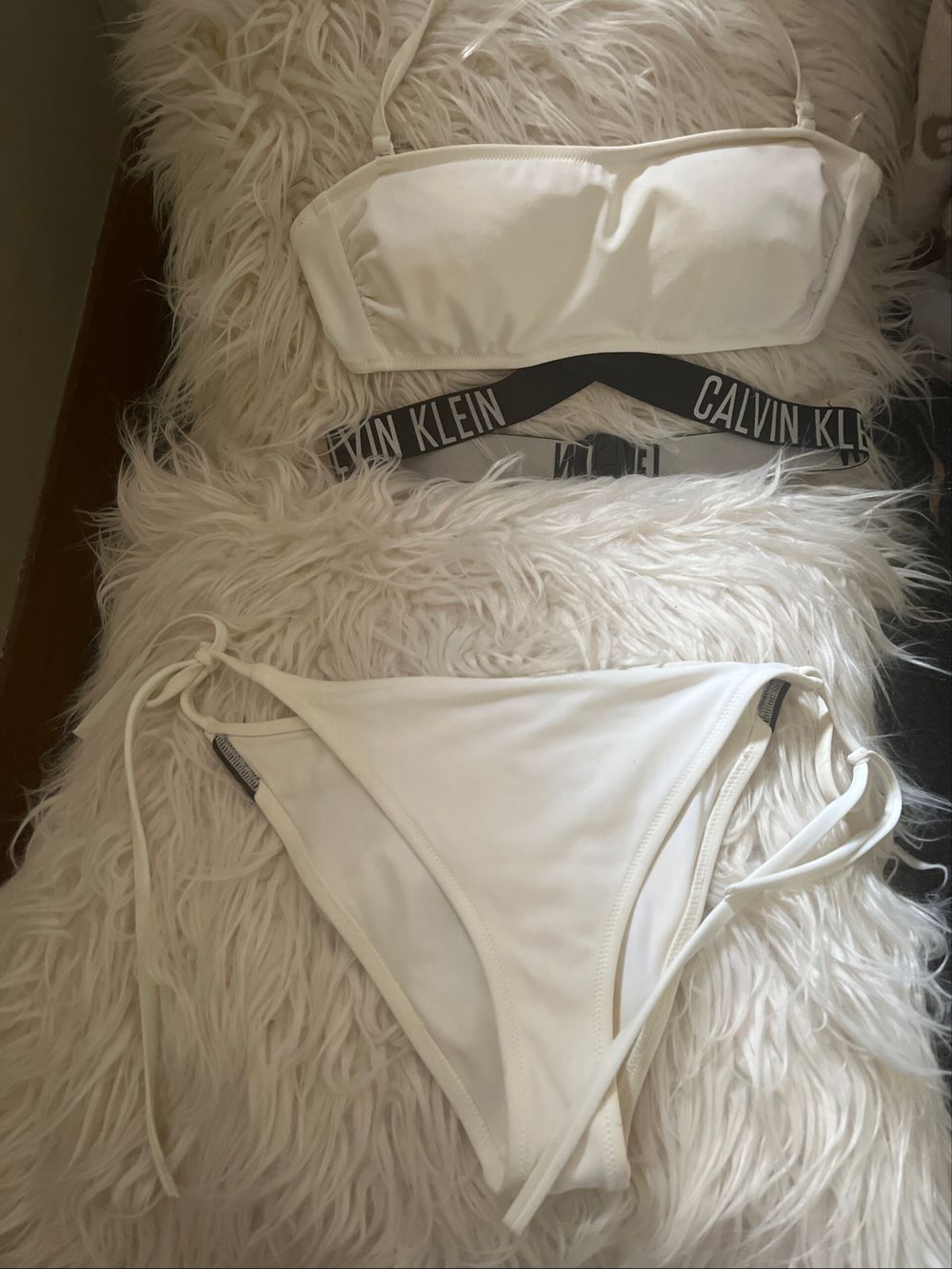 Calvin Klein white and black bikini set