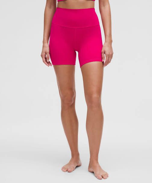 Hot Pink Lulu Align Shorts 6”