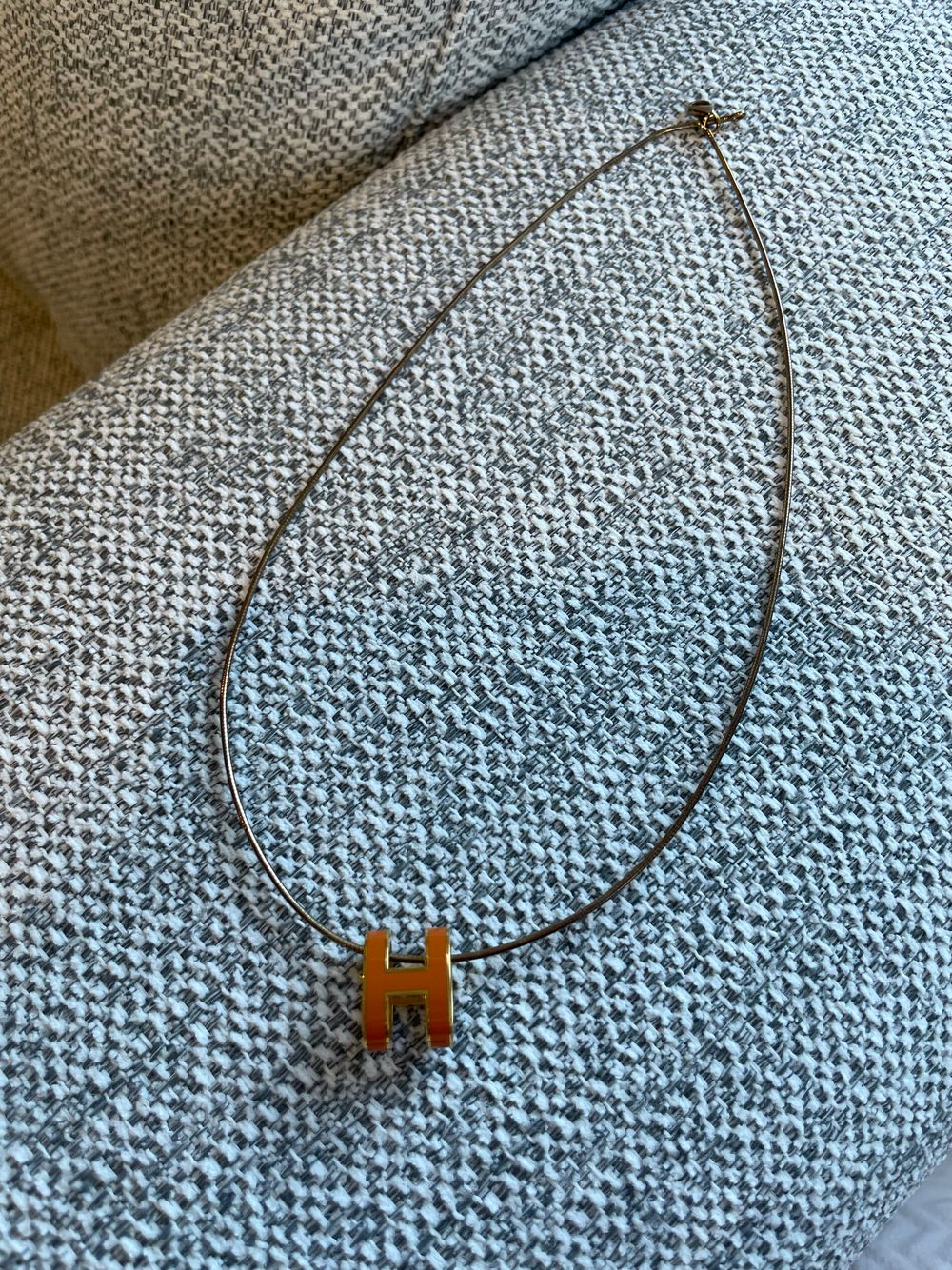 Orange Hermes Pop Necklace