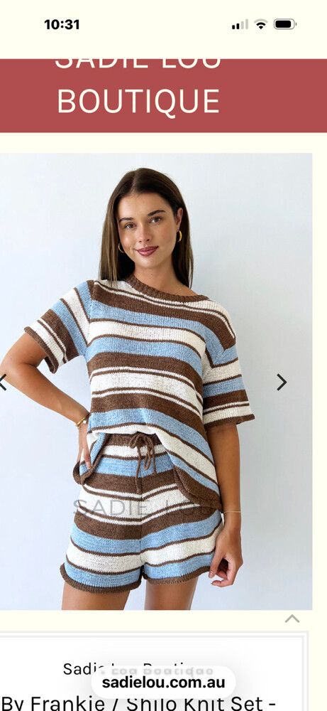 by Frankie  knit short  set