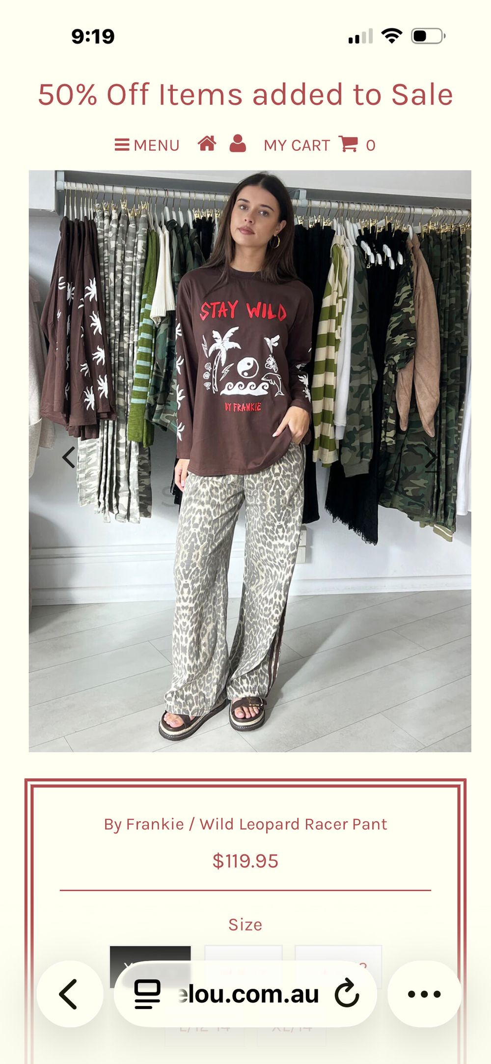 By Frankie Grey Leopard Print Racer Pants