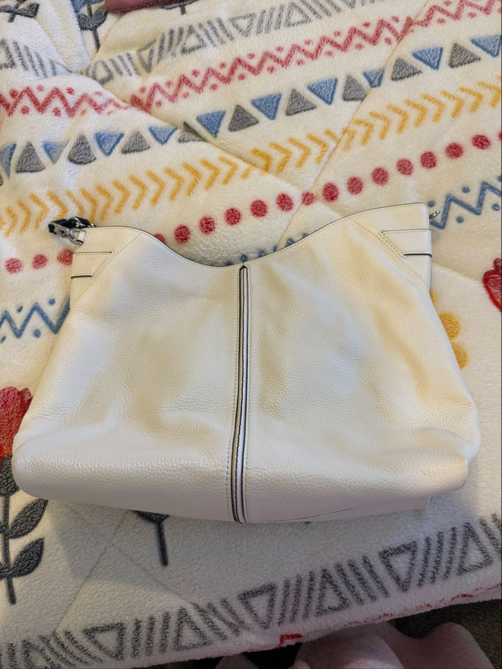 Michael Kors White Leather Shoulder Bag
