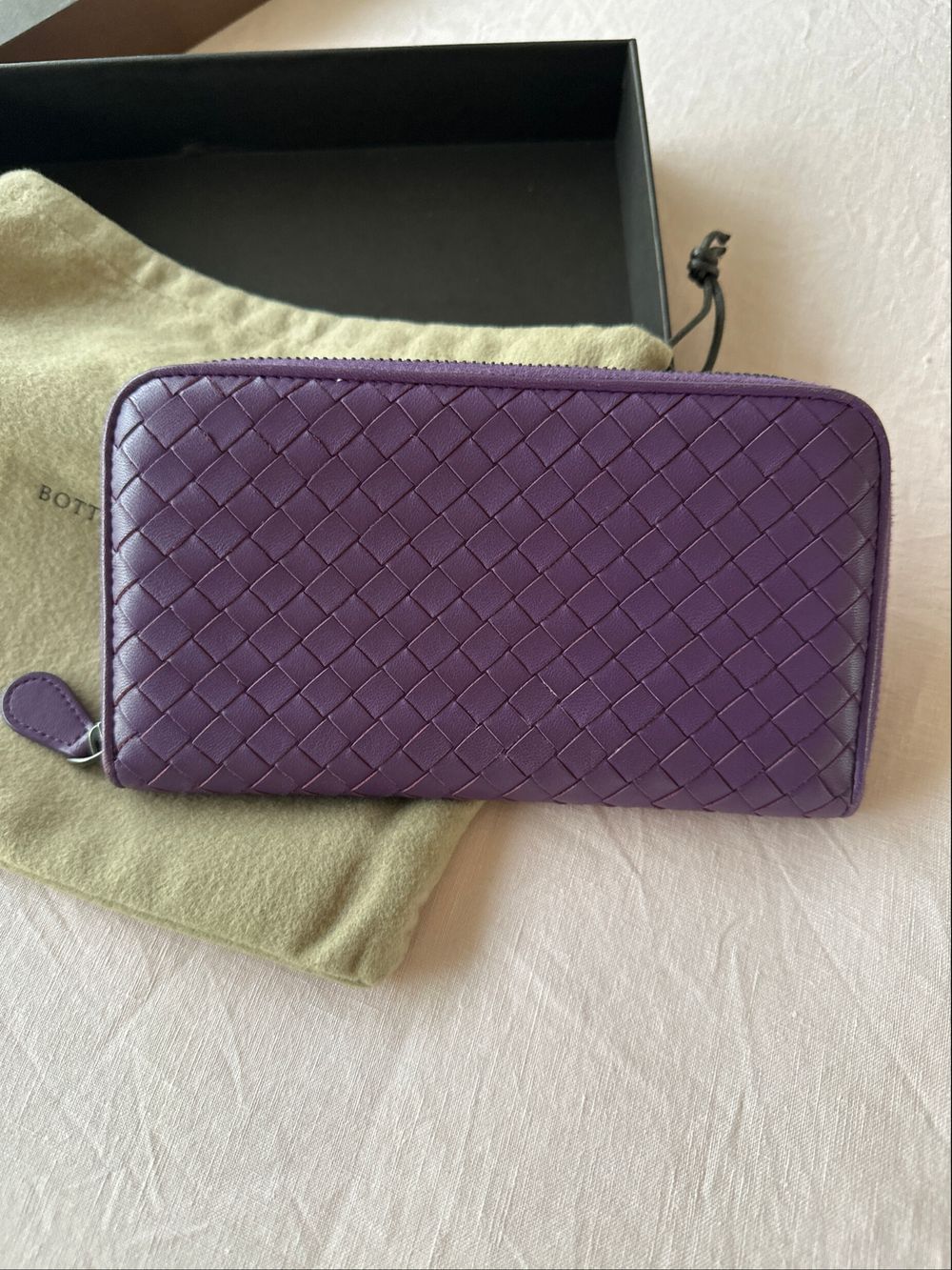 Bottega Veneta Purple Woven Wallet