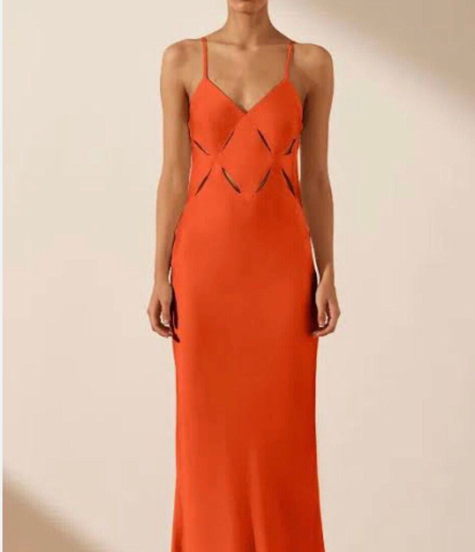 Shona joy Milo Cut Out Slit MIDI Hibiscus Dress