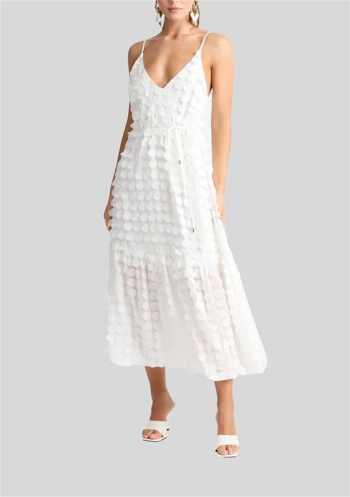 Sheike Heaven Sent V Neck 3D Flower Dress SZ 8