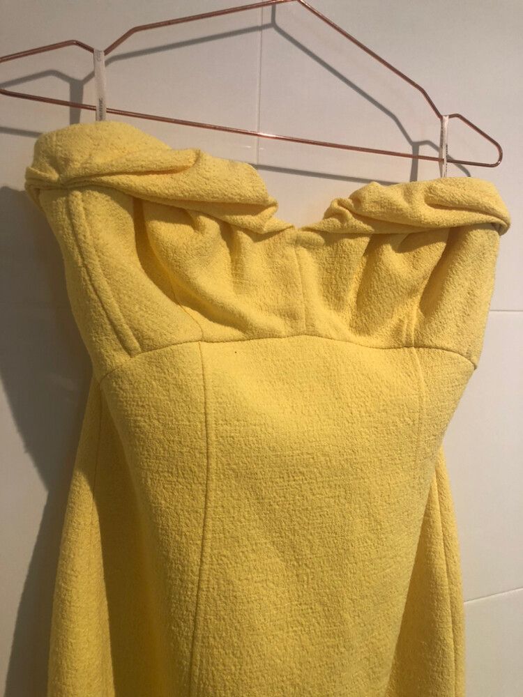 Camilla & Marc Yellow Staples MIDI Dress Sz 8
