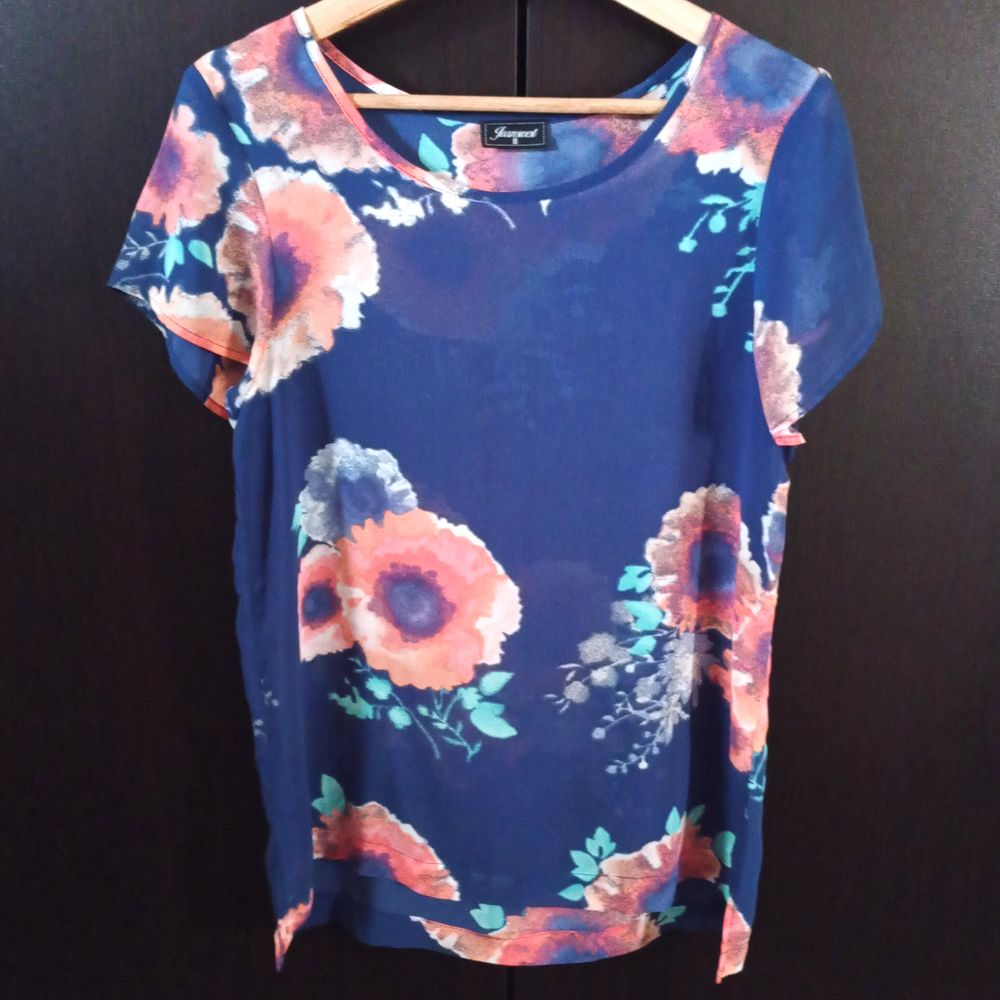 Jeanswest Blue Floral Top Size 8