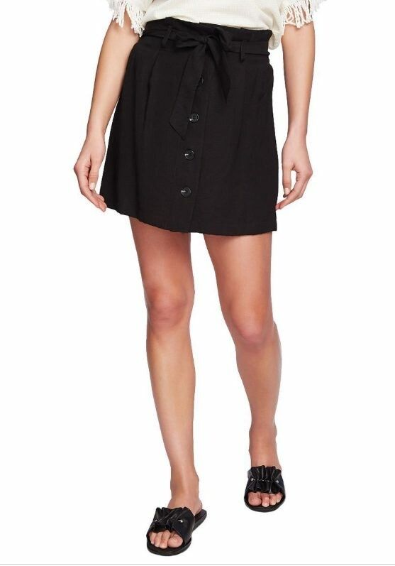 RUBY BUTTONED RUFFLED BELT MINI SKIRT