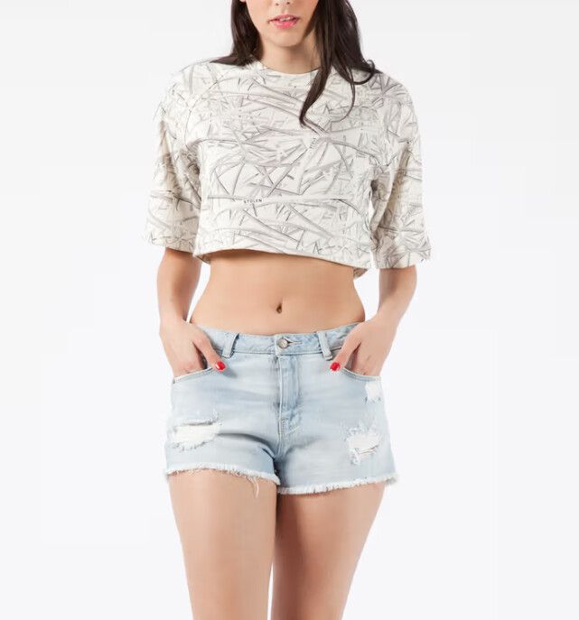 STOLEN GIRLFRIENDS CLUB CREW NECK CROP TOP WOMEN XS,S,M