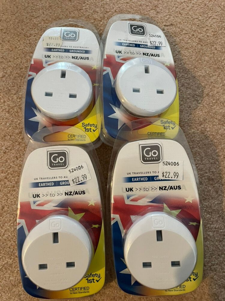 Travel Adaptor UK to NZ AUS Brand New RRP $22.99 each