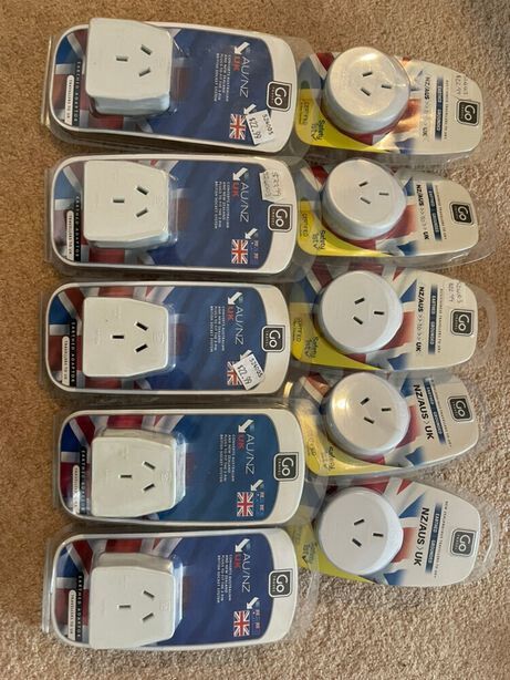 Travel Adaptor NZ AUS to UK Brand New RRP $22.99 each