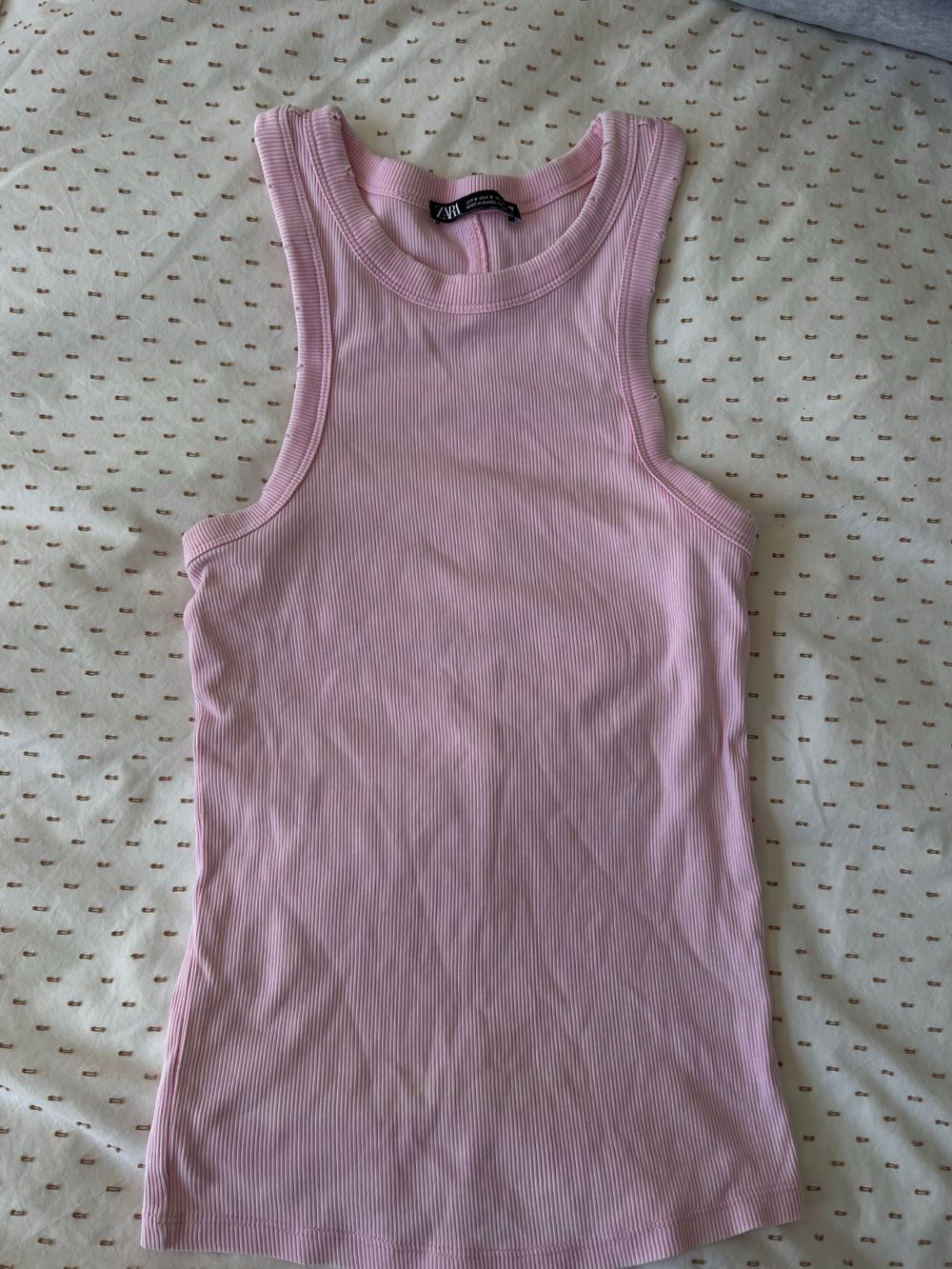 Zara Pink Ribbed Tank