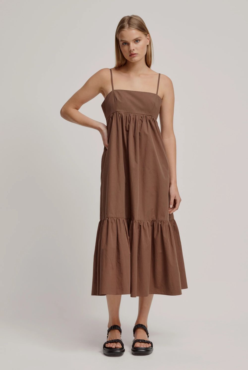 brown gingham maternity dress Pinkblush Olive Long Sleeve Midi Brown Ladies Petite Dress GownsMenu LENGTH:Trailing ground Flattering Features Youll Love
