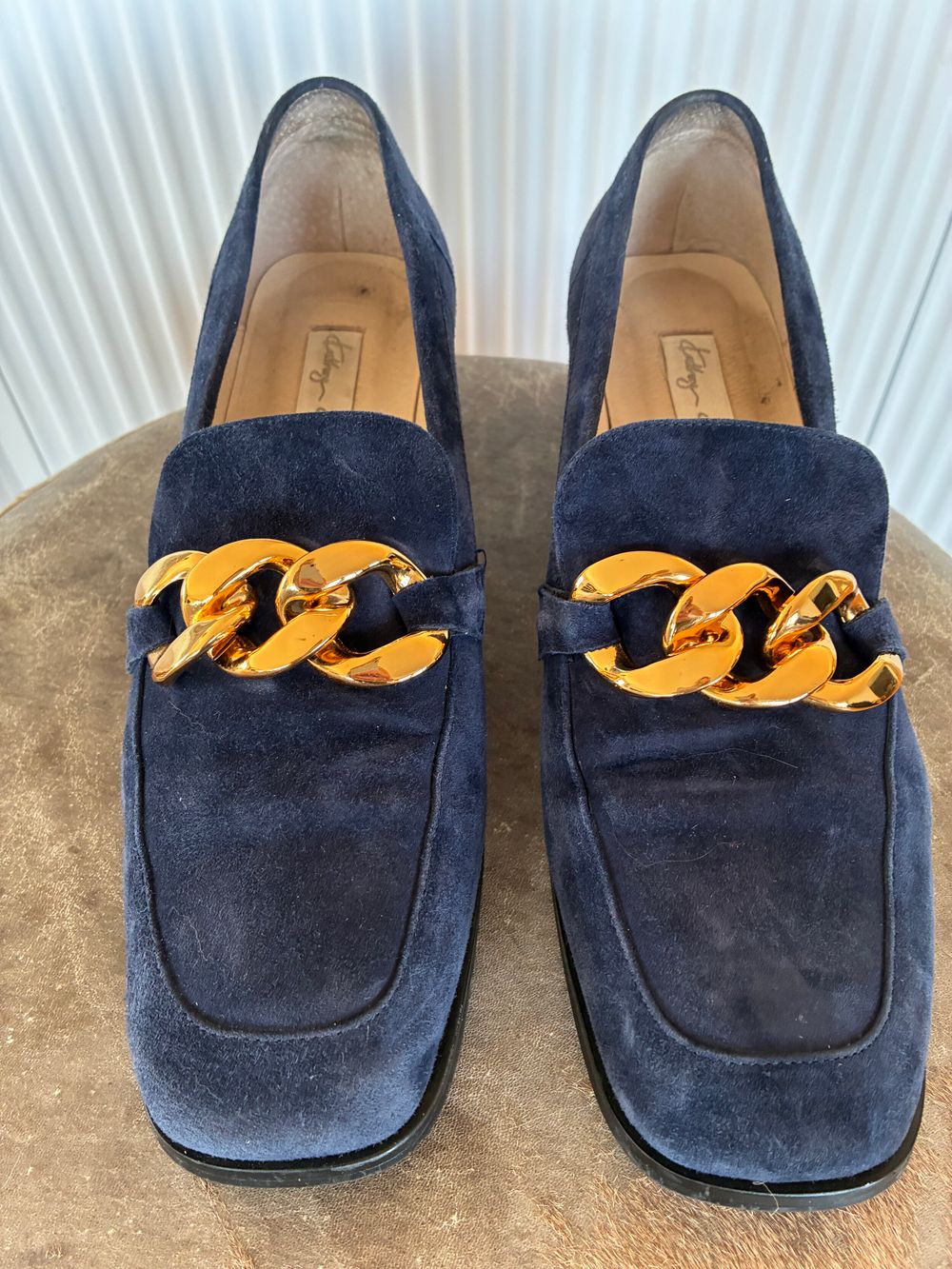 Kathryn Wilson Navy Suede Loafers size 41