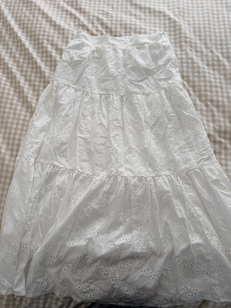 All About Eve Sutton Broderie White Skirt