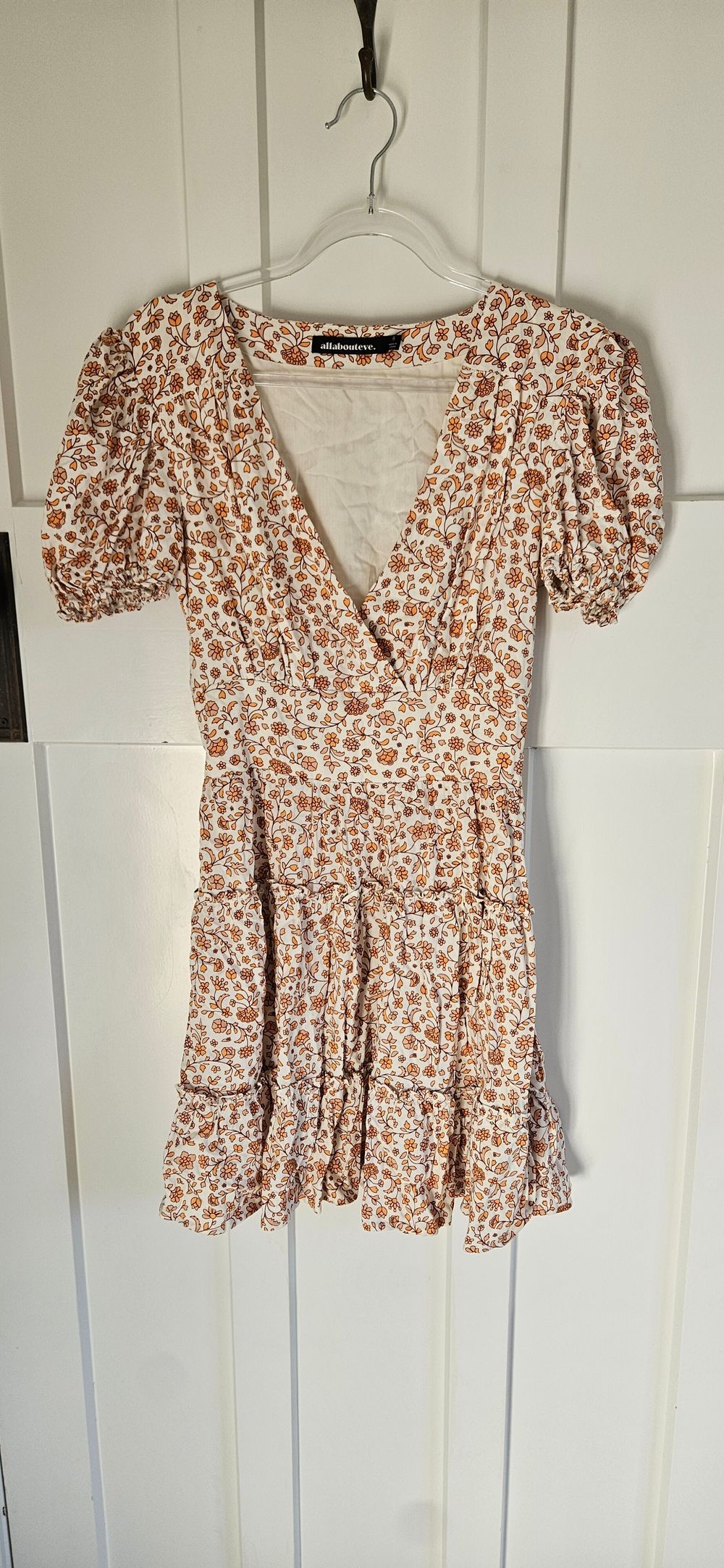 All About Eve White And Orange Floral Dress