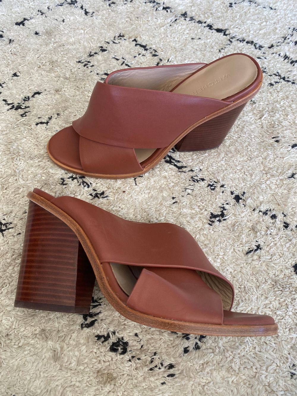 Witchery London Mule Brown Leather Heels