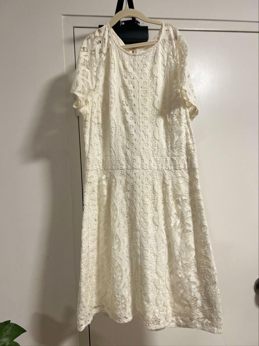 Forever New White Lace Midi Dress