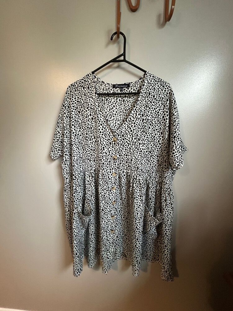 Burrans White Black dress