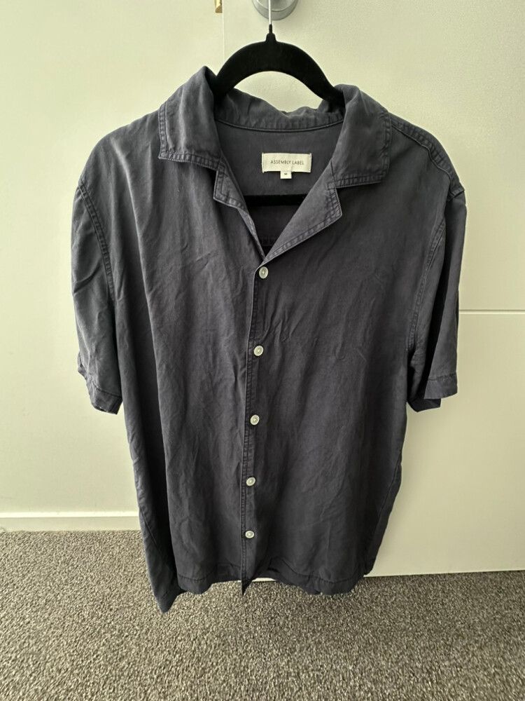 Assembly Label Blue Short Sleeve Shirt