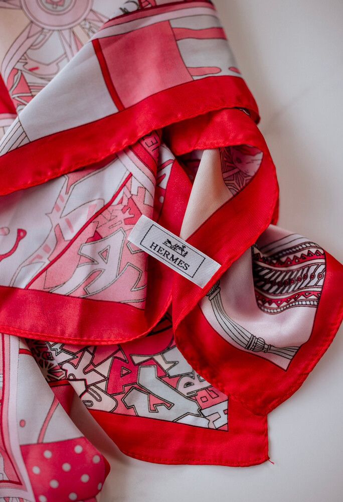 Vintage Hermes Cashmere Silk Scarf