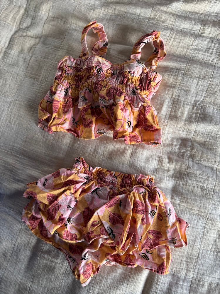 Cute Matching Top & Shorts Set