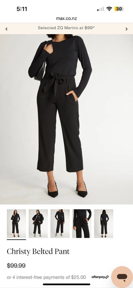 MAX Christy Belted Pant