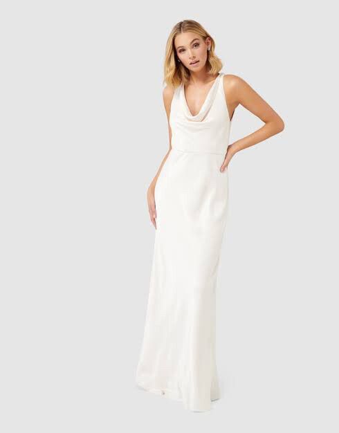 Forever New - Selina Cowl Neck Gown In Champagne on Designer Wardrobe