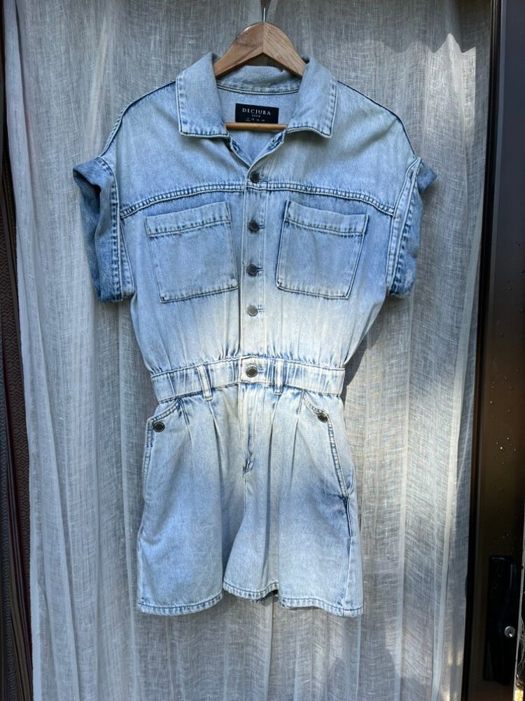 Decjuba Blue Denim Playsuit
