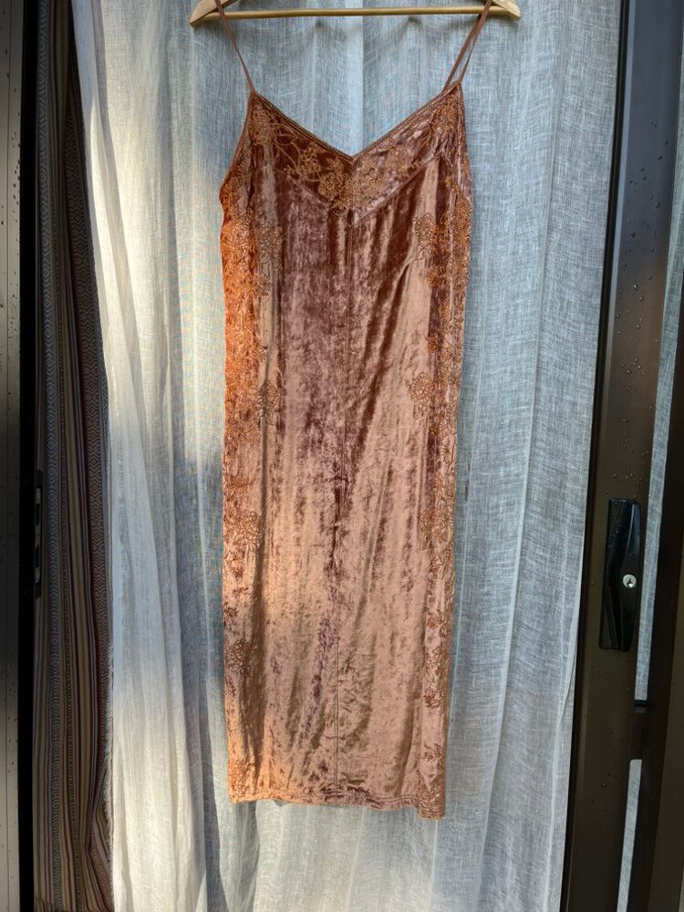 Anthropologie Velvet Slip Dress