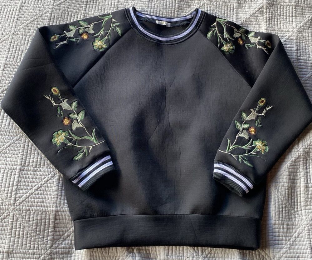 Maje Silk Blend Embroidery Jumper