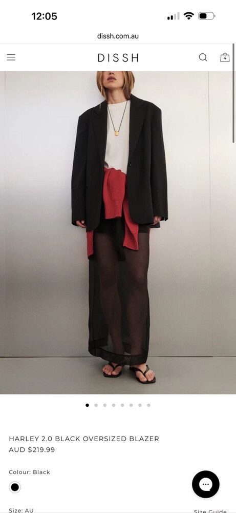 Dissh Black Oversized Blazer