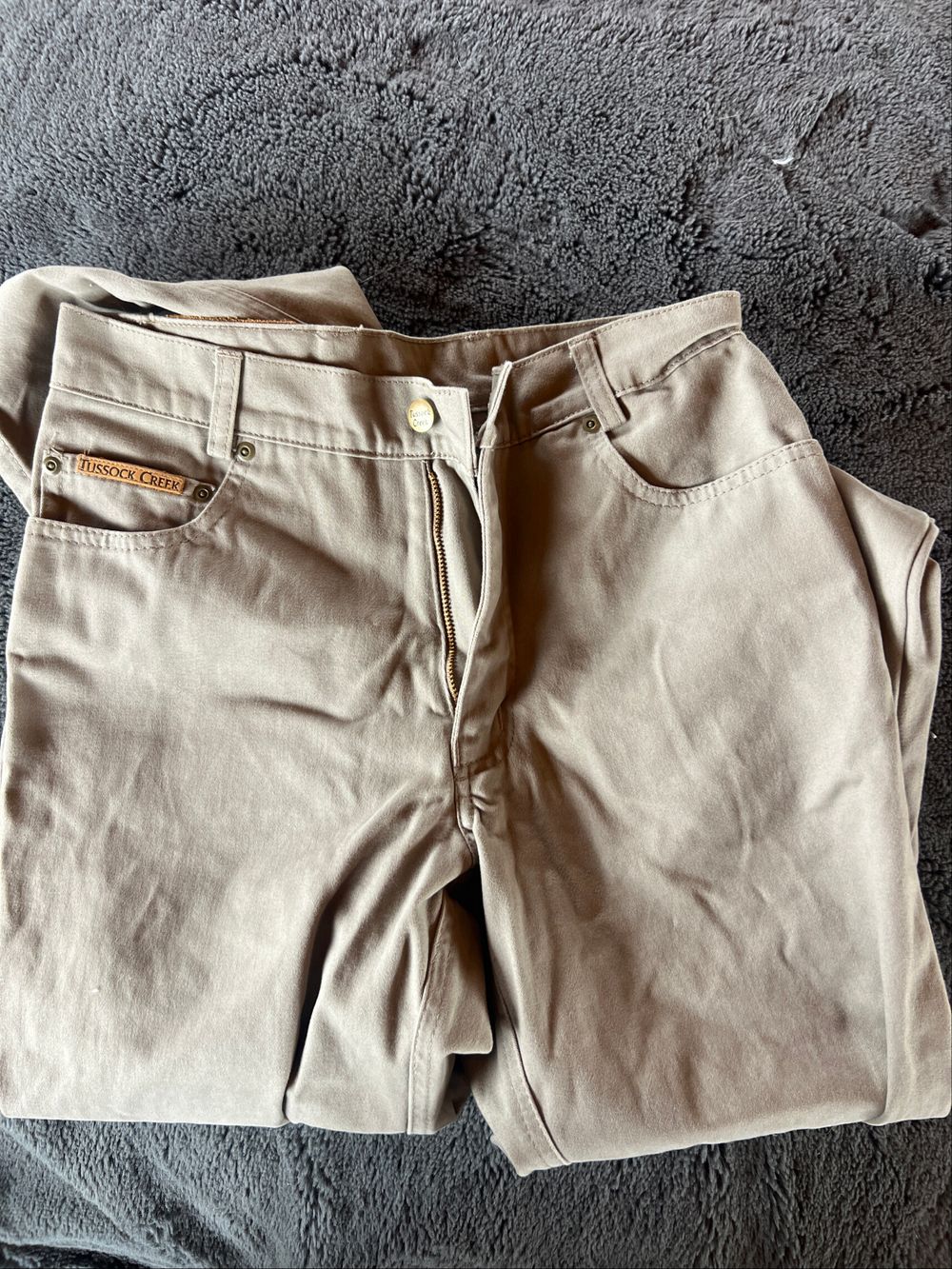 Tussock Creek Beige Cotton Jean