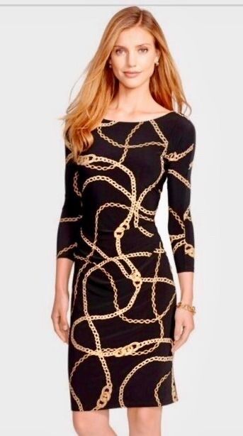 Lauren Ralph Lauren Black Print Dress