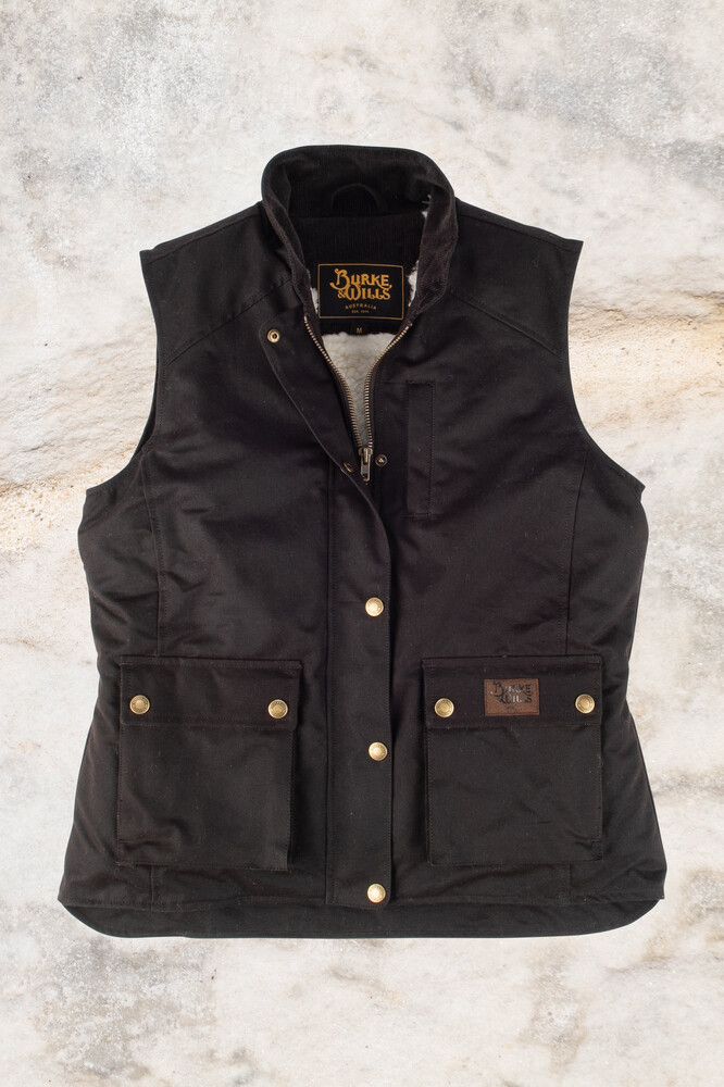 Burke & Wills Black Quilted Vest
