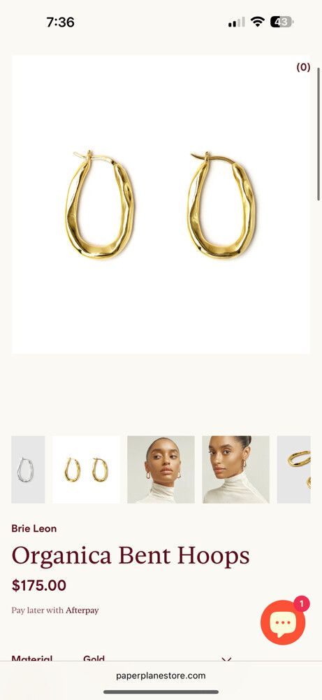 Brie Leon Organica Bent Hoops