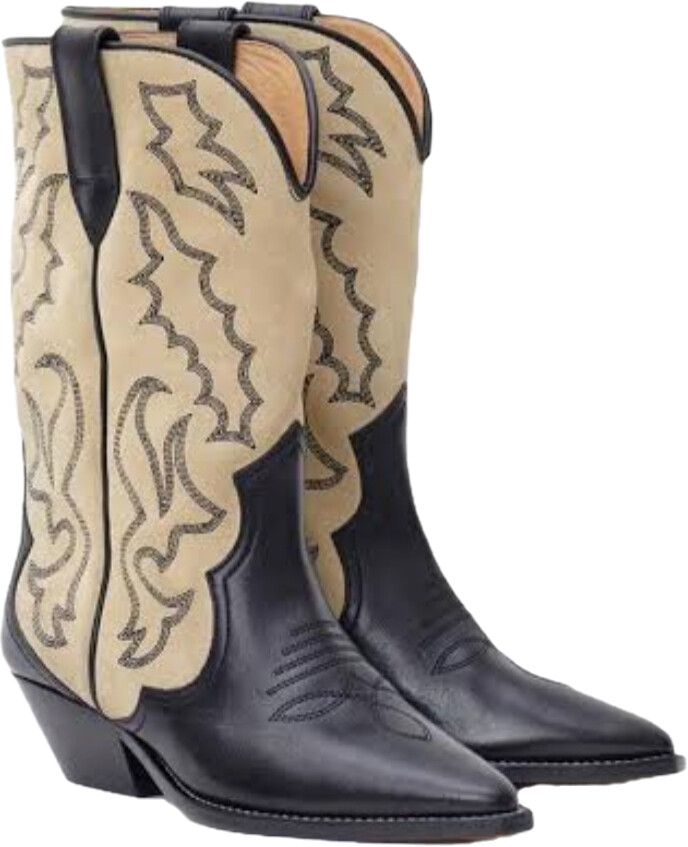 Alias Mae Marley Boots - Black & Cream Leather - Size 36 (Fits AU/US 6-7)