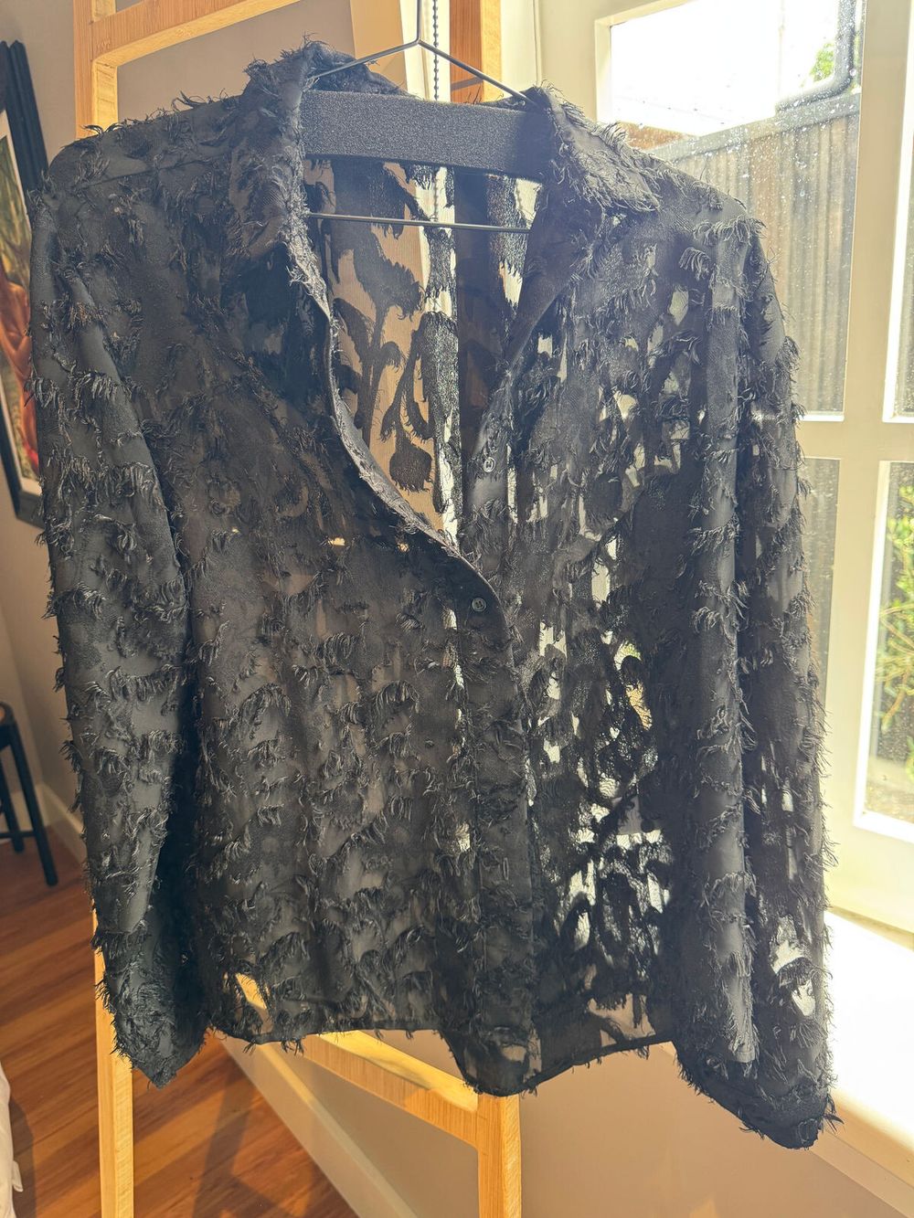 Remain Black Sheer Blouse