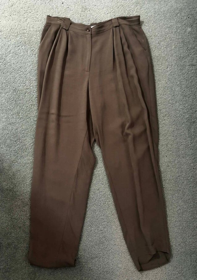 max olive trousers, barely worn, size 18