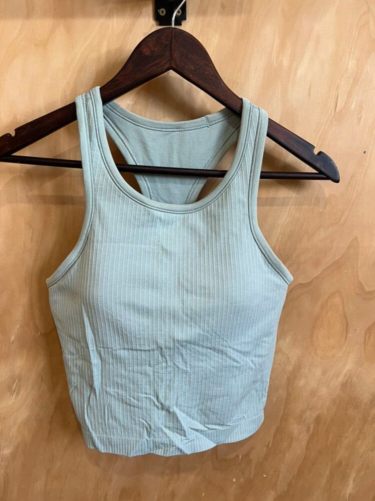Lululemon Ebb To Street Cropped Racerback - Mint Green