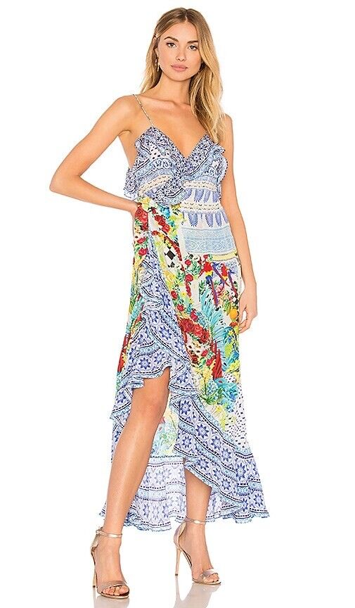 Camilla Blue Multi Print Maxi Dress