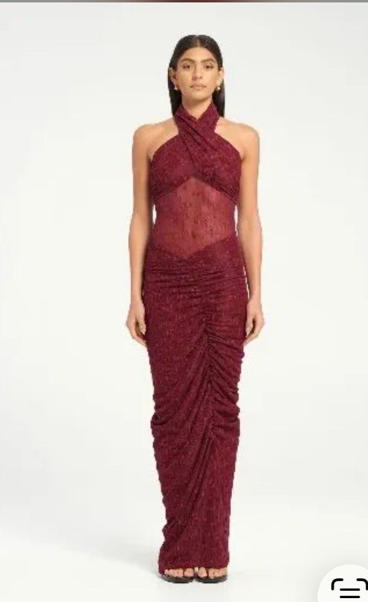 Burgundy Hudson Lace Maxi Dress