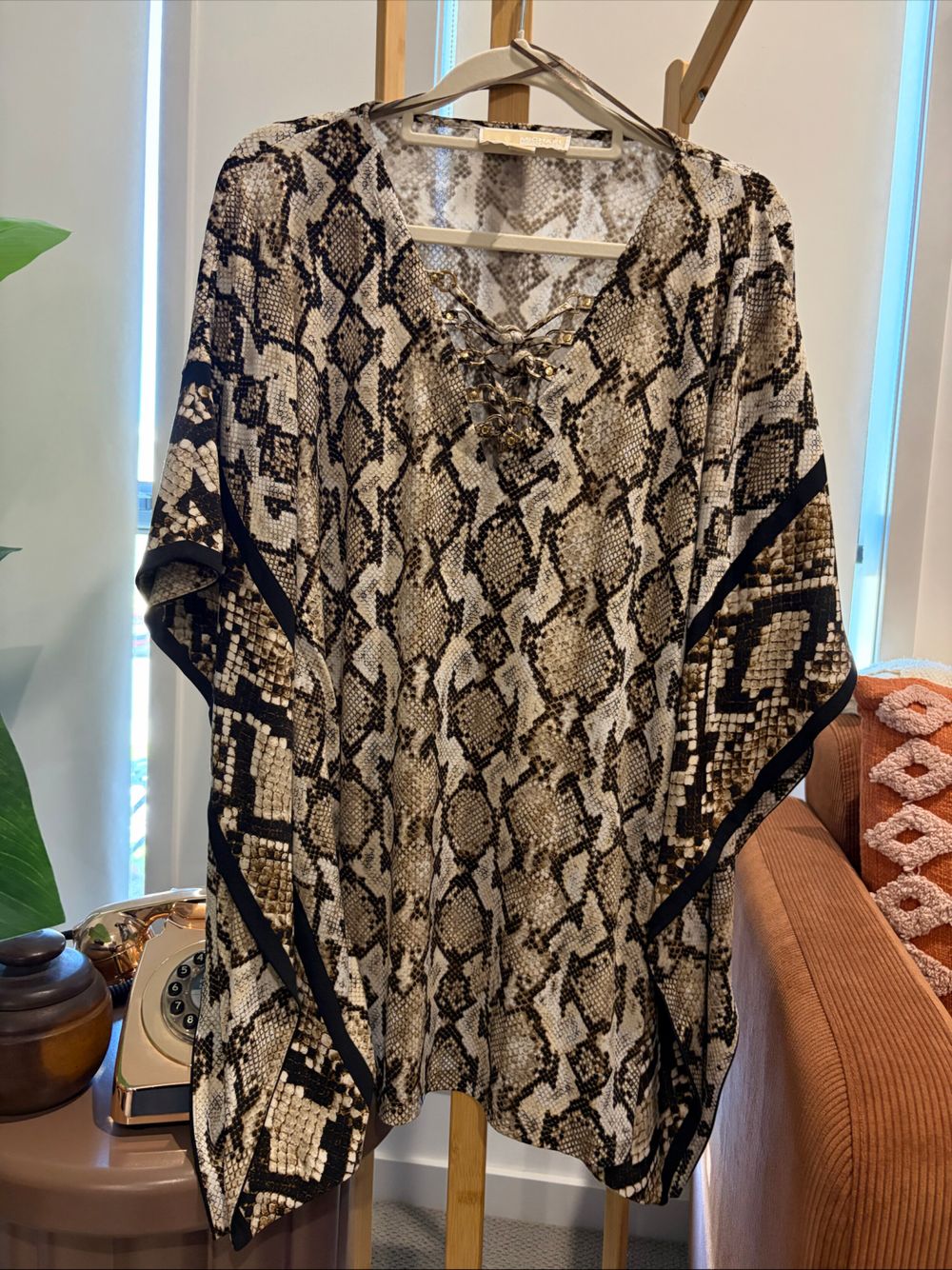 Michael Michael Kors Snake Print Kaftan Top