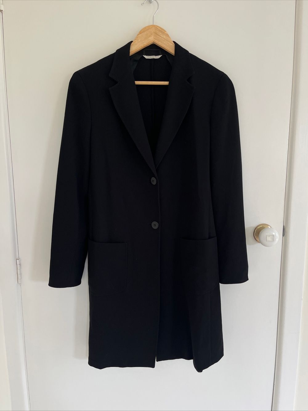 Max Mara Black wool blazer coat